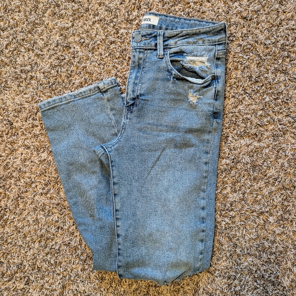 JBD Light Wash Distressed Blue Jeans